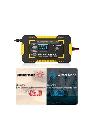 Symbee 12v Akıllı Araç Şarj Cihazı, 6a 4-100ah Mikroişlemci Kontrollü, Agm/gel/sla Pil Şarjı, Sıcaklık Kompanzasyonlu