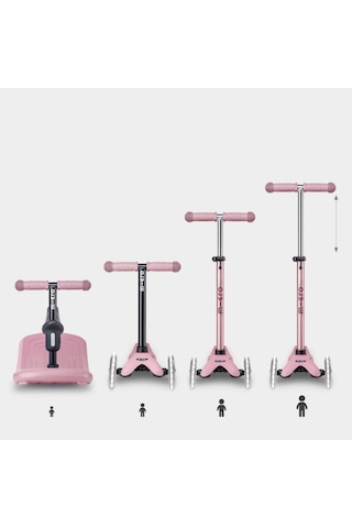 Micro Mini 6 İn 1 Deluxe Rock And Go Led Scooter Dusty Rose Pembe
