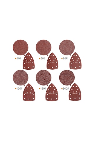 25pcs Fare Zımpara Çarşafları Üçgen Zımpara Kağıdı Yörünge Detay Pedleri Diskler Zımpara Kağıdı Aşındırıcı Kağıt Bosch Sander, 180