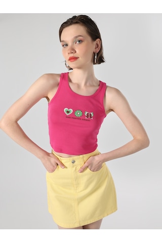 Colin's Colins Regular Fit Kadın Pembe Atlet Cl1063762 Q1.v2 Pfs Fuchsia
