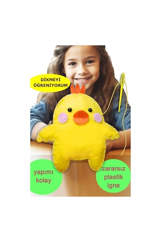 Keçe Oyuncak Dikiş Seti - Sevimli Ördek Montessori Oyuncak