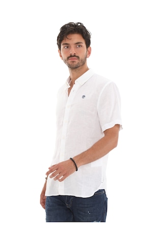 B0a2dcc1001-r Timberland Ss Linen Shirt Erkek Gömlek Beyaz B0a2dcc1001-r Beyaz