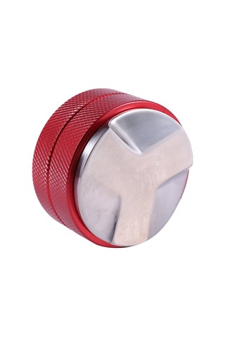 Espresso 58mm Kahve Dağıtıcı Eşitleme Aracı Üç Açılı Eğimli Macaron Kahve Sabotajı-kırmızı