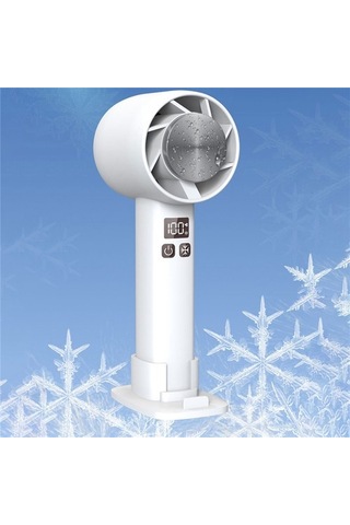 Mini El Fan Yarıiletken Soğutma 1800 Mah Taşınabilir Usb Hava Soğutma Fanı Açık Ev Için Telefon Standı Ile-a 9106 Var Ayaklı Beyaz 5 Adetten Az