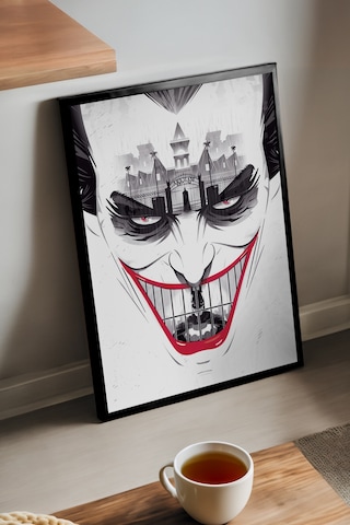 Batman: Arkham Origins Siyah Ahşap Çerçeveli Poster, Dekoratif Oyun Duvar Tablosu