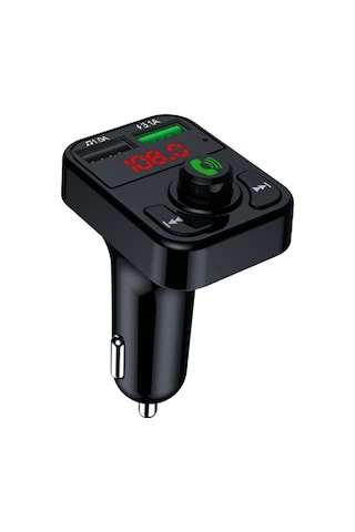 Pdateknoloj F9 Araç Fm Transmitter 5.3 Bluetooth Araç Kiti Usb Type-c Hızlı Şarj Çıkışlı Çakmaklık G Sku: Smgstk6910d7a908