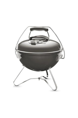 Weber Smokey Joe Premium 37 Cm Smoke Grey Emaye Tuck-n-carry Kapak Kilidi Portatif Kettle -125 Siyah