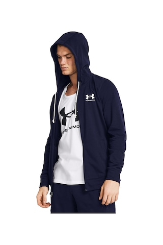 Under Armour Rival Terry Lc Erkek Lacivert Kapüşonlu Hoodie Lacivert
