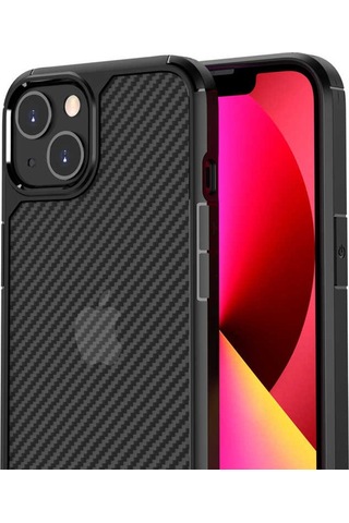 Apple Uyumlu iPhone 13 Mini Kılıf Zore Inoks Kapak-Siyah