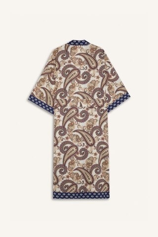 Defacto Regular Fit Kuşaklı Etnik Desenli Pamuklu Kimono-fall İn Love D0456ax25spnv247 Lacivert