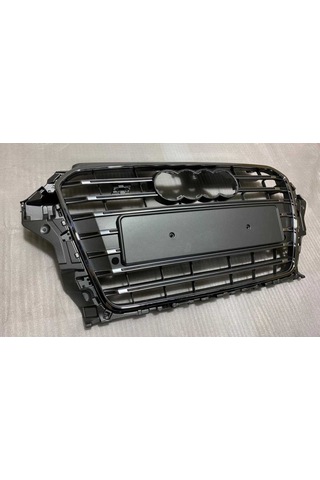 Audi A3 S3 2013-2016 Uyumlu Yedek Parça Panjur Gri Krom