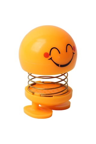Mutlu Olan Emoji Smile Zıp Zıp Kafa 8 Cm Araba Torpido Süsü Masaüstü Dekoratif Figür Pasta Süsü Emoji