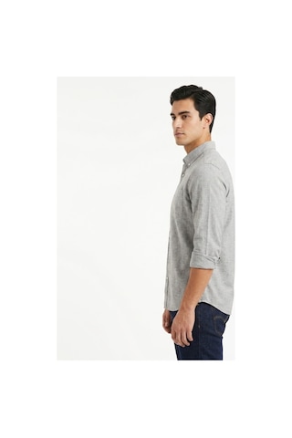 Levi's Keten Karışımlı Slim Fit Uzun Kol Erkek Gömlek Jh-0020 Açık Gri