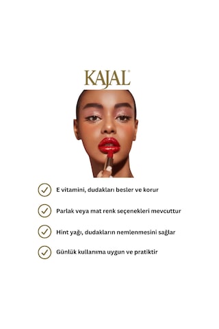 Kajal Bordo Gül Ruj & Mulberry Lipstick 766 Bordo Gül