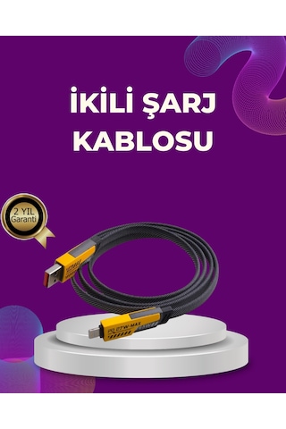 Dayanıklı 4 Ü 1 Arada Çok Fonksiyonlu Hızlı Şarj Veri Kablosu Standart