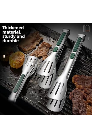 Springsun Ticari Kaliteli 304 Paslanmaz Çelik Üç Çizgili Gıda Kolu - Kore Stili Barbekü, Izgara Ve Biftek Kullanıma Uygun Diğer