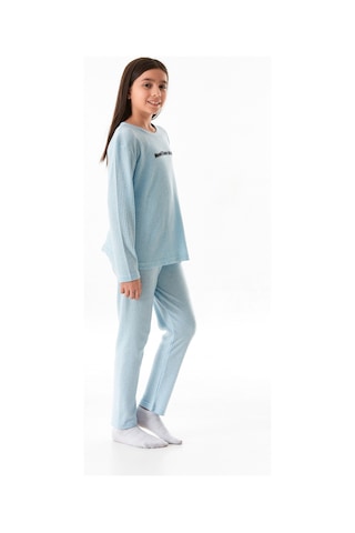 Need More Slep Baskılı Kız Çocuk Pijama Takımı 25kcck726126245-açık Mavi Açık Mavi