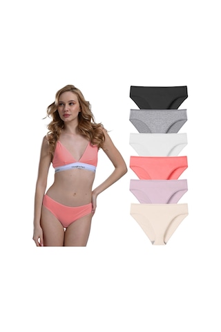 Likralı 6'lı Kutu Premium Slip Külot Laura G-006 B Resimdeki Renk