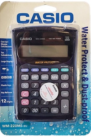 Casio Wm-220Ms Bu Suya, Toza ve Kire Dayanıklı Hesap Makinesi