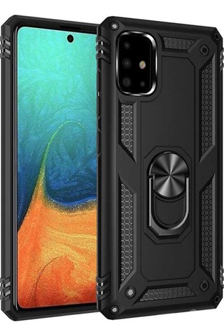 Samsung Uyumlu Galaxy A71 Kılıf Zore Vega Kapak-Siyah