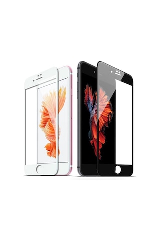 Apple Uyumlu iPhone 6 - 6S 5D Tam Kaplayan Ekran Koruyucu Kırılmaz Cam