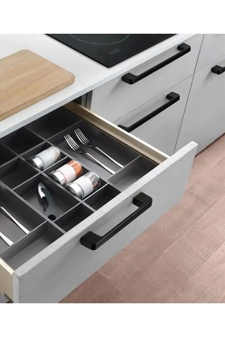 Wardan Mutfak Dolabı Komodin Çekmecesi İçin Siyah Mobilya Kulpları 128 Mm 152038787 Siyah Mat