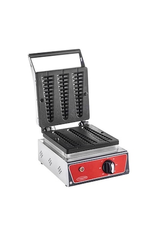 Karacasan Endüstriyel Elektrikli Döküm Çubuk Waffle Makinesi 3 Lü