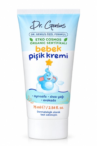 Dr. Genius Özel Formül Organik Sertifikalı Bebek Pişik Kremi - 75 Ml
