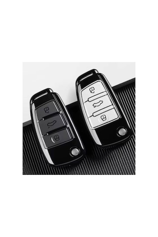 Audi A1 A3 8p 81 A4 A5 B6 B7 B8 A6 A7 C5 C6 4f Q3 Q5 Q7 Sustlı Lüx Anahtar Koruma Kılıfı Gri / Beyaz Audi A1 A3 8p 81 A4 A5 B6 B7 B8 A6 A7 C5 C6 4f Q3 Q5 Q7 Sustlı Lüx Anahtar Koruma Kılıfı Gri / Beyaz
