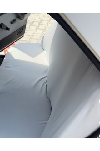 Beyaz Salaş Kefen Oto Koltuk Kılıfı 1 Takım