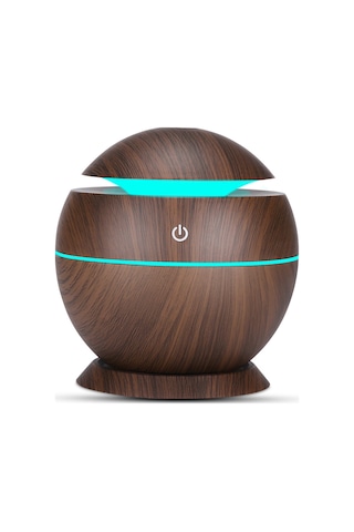 Tenfowee Renkli Led Işıklı Ahşap Desenli Usb Nemlendirici, Ofis Ve Ev İçin Aromatik Hava Temizleyici