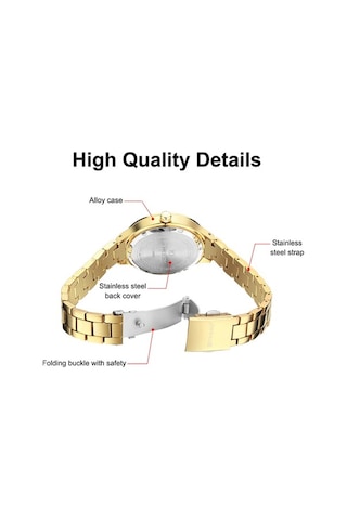 Yingfu 9015 Kadın Kol Saati, Şık Klasik - Su Geçirmez, Farklı Renkler, Altın Altın