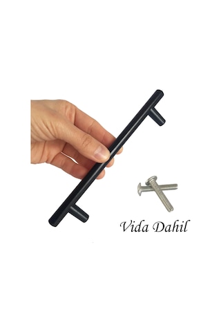 Boy Kulp Mat Siyah 128 Mm Kulp Mobilya Mutfak Dolabı Çekmece Dolap Kapak Kulpu Kulbu Metal Kulpları