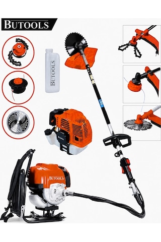 Butools BS-24 Sırt Tipi Turuncu Benzinli Motorlu Ot Çalı Tırpanı Çim Biçme Makinesi