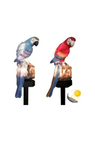 Yifomall Mavi Papağan Güneş Enerjili Bahçe Aydınlatması - Ip65 Su Geçirmez Led Dekoratif Resin Bahçe Aksesuarı