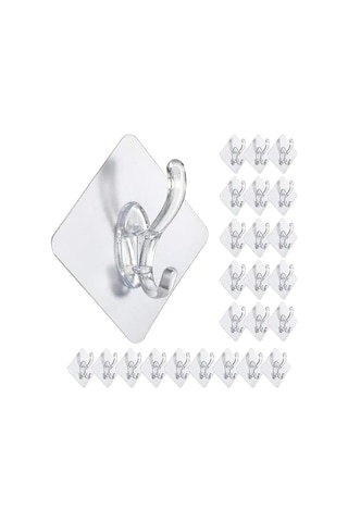 Mika Kristal Plastik Tabanlı 6 Kollu Tak Çıkar Yapışkanlı Montaj 6x42cm 5122 Çok Renkli