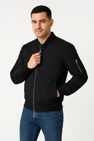 Efnaz Style Arka Bomber Ceket - Siyah