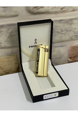 Promise Marka Sarı Gold Renk Gaz Göstergeli Gazlı Kişiye Özel Çak
