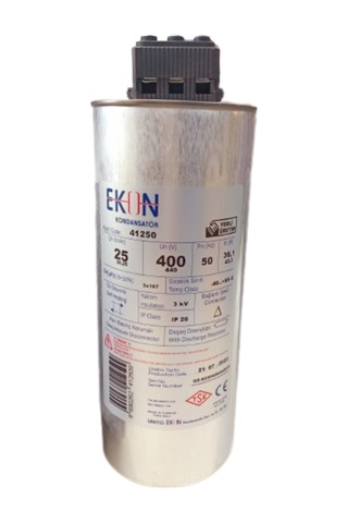 Ekon 25 Kvar Silindir Kondansatör 400V Trifaze