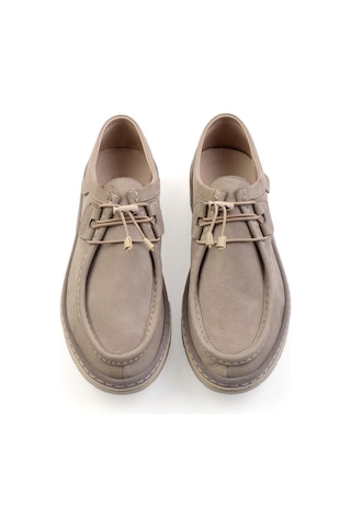 Gri Hakiki Deri Erkek Casual Ayakkabı E01070020601 Gri