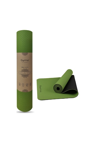Gymo Ekolojik 6Mm Tpe Yoga Matı Pilates Minderi Yeşil