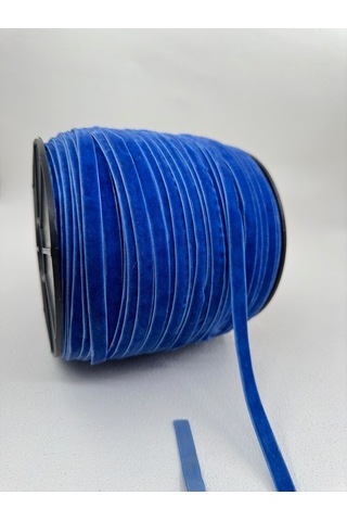 Paşateks- 1 Cm Düz Kadife-5 Metre -m.mavi