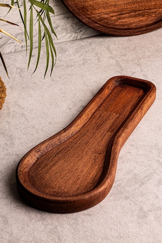 Snippy Holdy - Tezgah Üstü Ahşap Kirli Kaşık Altlığı Kirli Kaşıklık Kepçe Altlığı Ahşap