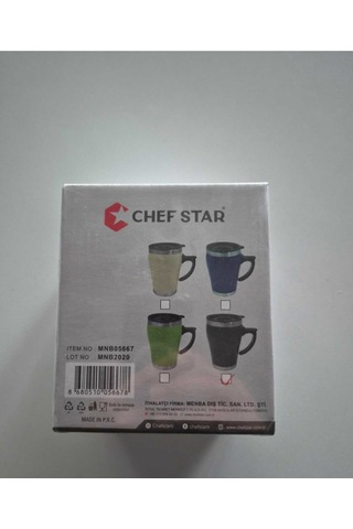 Chef Star Çelik Matara 350ml Siyah