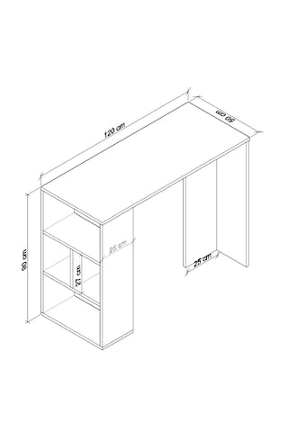 Pan Mutfak Adası , Bar Masası , Raflı Sepet - Beyaz
