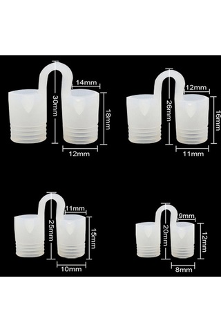 Mufunye Renkli Silikon Horlama Önleyici Klips Seti - 4 Adet Ve Saklama Kutusu