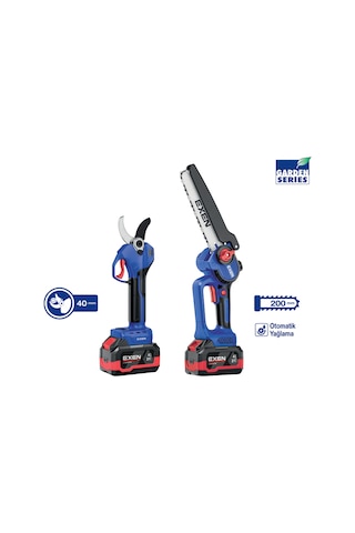 Exen Eng 604 Set Eng 604 T Şarjlı Testere + Eng 674 M Budama Makası 21v 4ah Kömürsüz