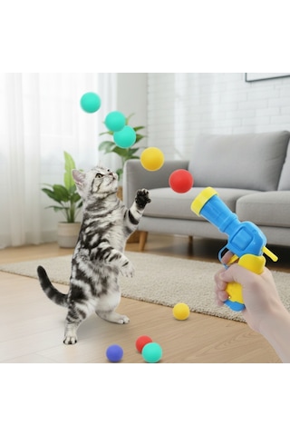 Runaway Peluş Top Atan İnteraktif Kedi Oyuncağı