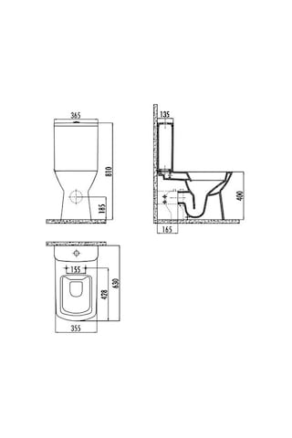 Creavit Nova Rim-Off Kanalsız Duvara Dayalı Klozet Seti 4 Parça