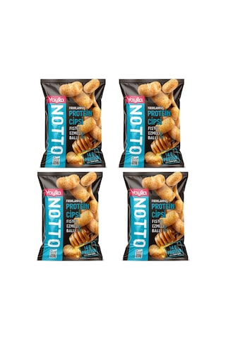 Yayla Notto Fıstık Ezmeli Ve Ballı Protein Cipsi 50 G X4
